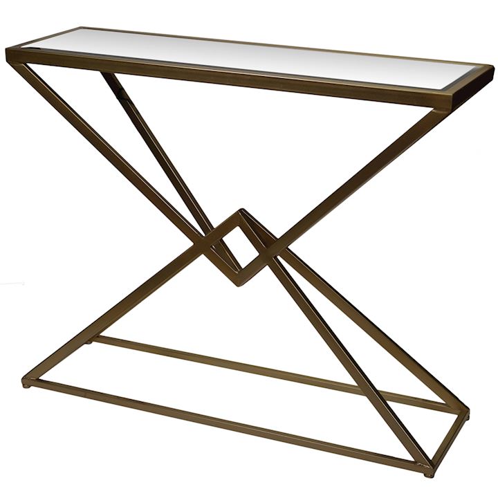A/Q GOLD MIRRORED CONSOLE TABLE 100x30x81cm