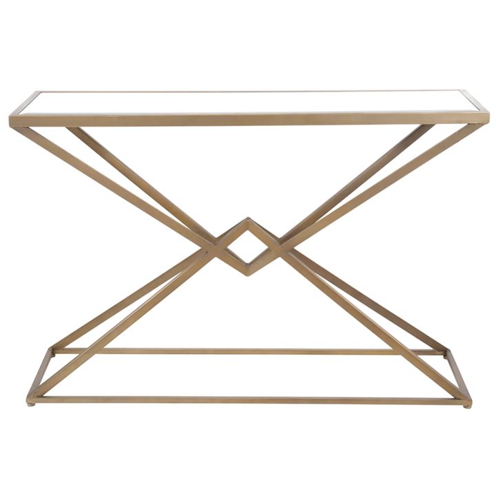 A/Q BRASS CONSOLE TABLE 120x40x80cm