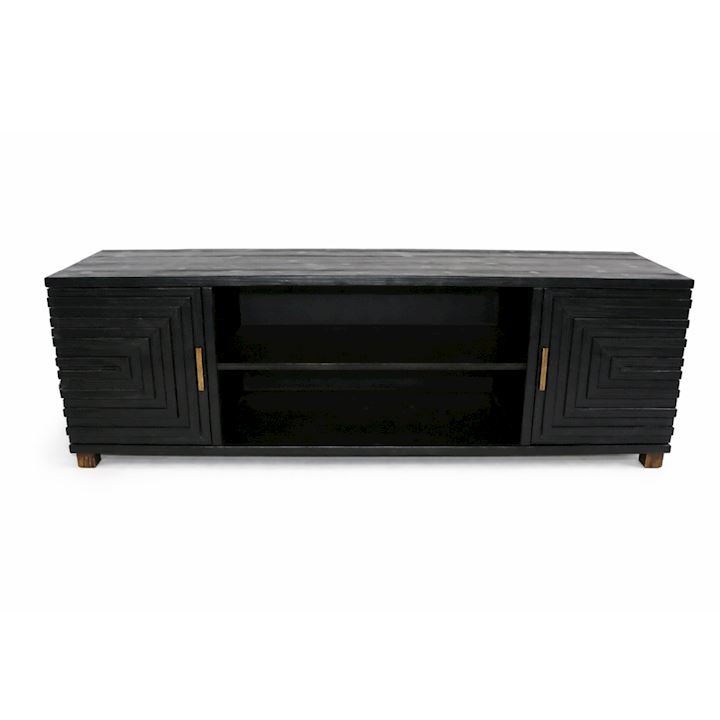 BLACK MEDIA UNIT 130x43x56cm