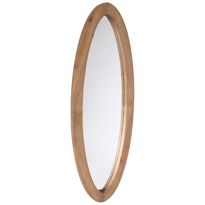 NATURAL FIR OVAL WALL MIRROR 50x140cm