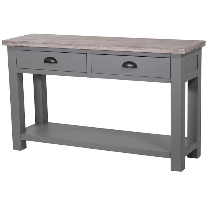 BOWERY TWO DRAWER CONSOLE WITH SHELF 134x40x78cm
