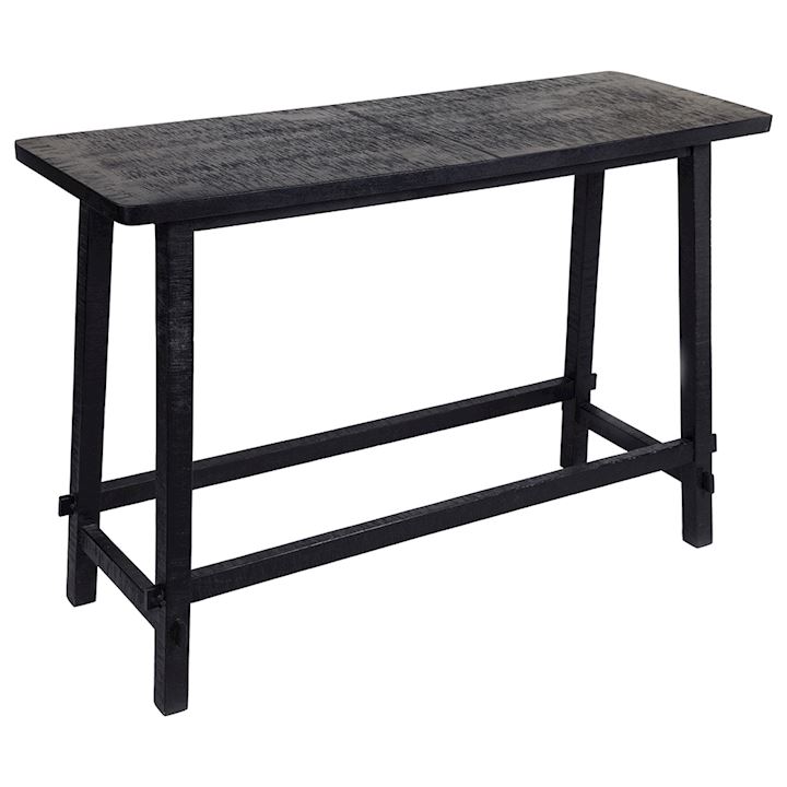 RUSTIC WOOD BLACK CONSOLE TABLE 110x40x75cm