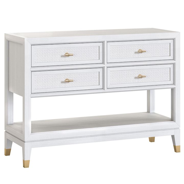 BALI 4 DRAWER CONSOLE WITH SHELF 120x43x87cm