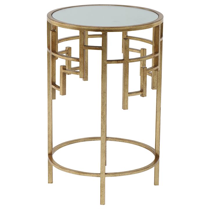GOLD SIDE TABLE 40x40x62cm