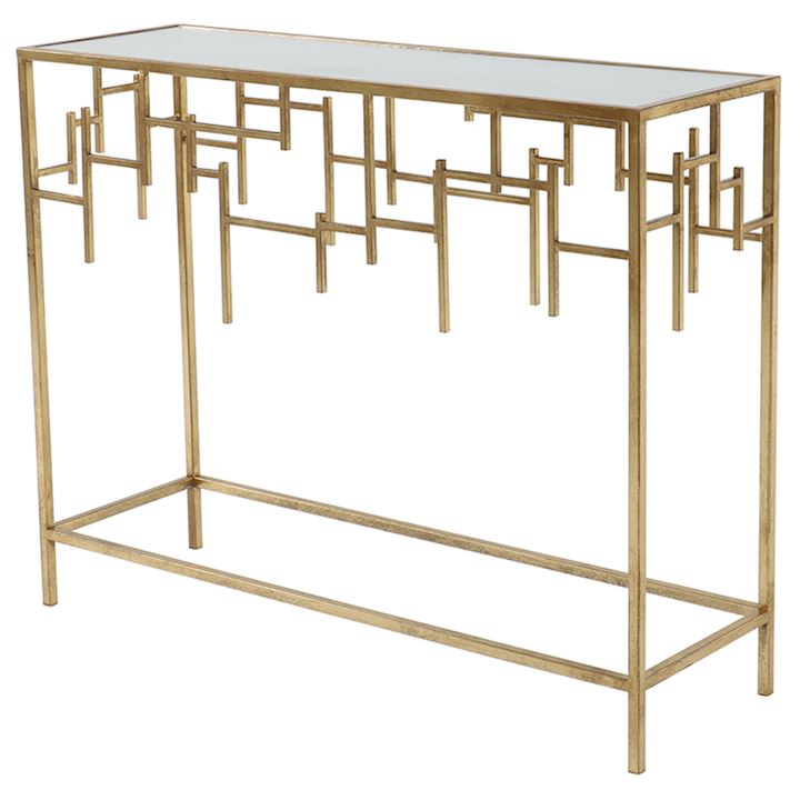GOLD CONSOLE TABLE 100x32x80cm