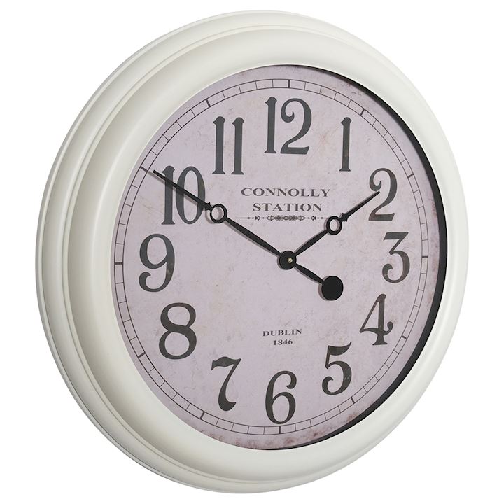 CREAM CONNOLLY STATION WALL CLOCK 63x63cm