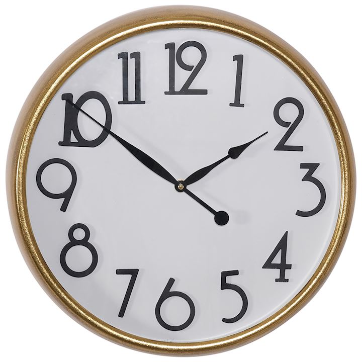 A/Q GOLD METAL WALL CLOCK 41x41cm