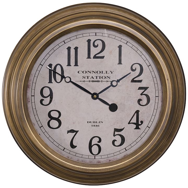 A/Q BRASS CONNOLLY STATION WALL CLOCK 42x42cm