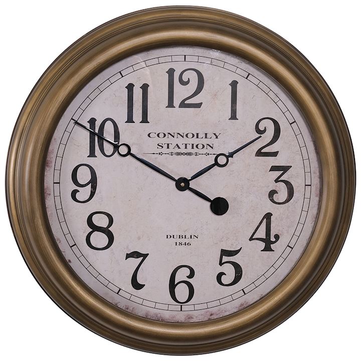 A/Q BRASS CONNOLLY STATION WALL CLOCK 63x63cm