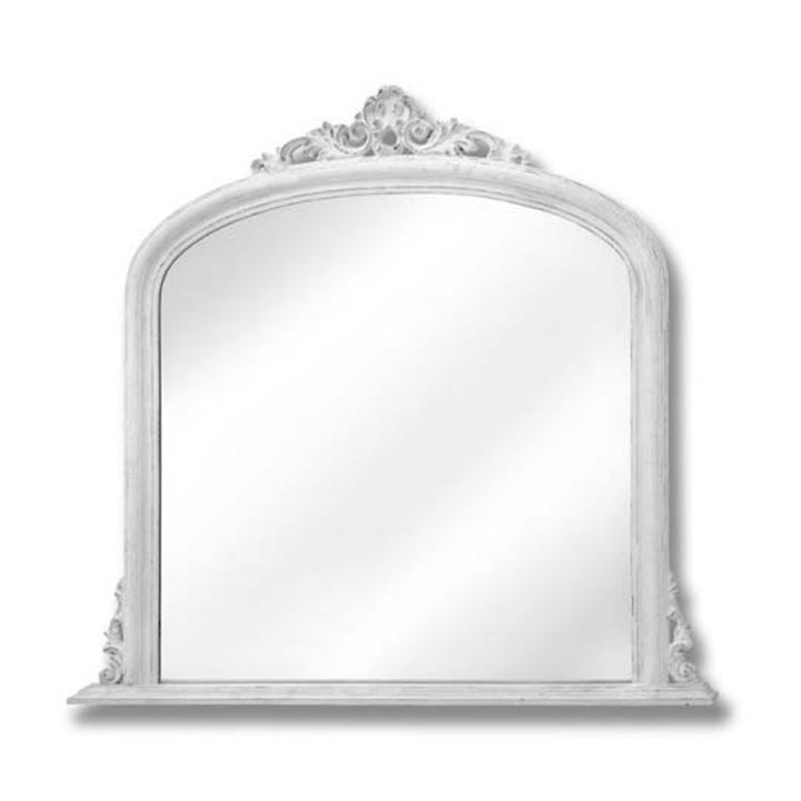 A/Q WHITE OVERMANTLE MIRROR 96x104cm