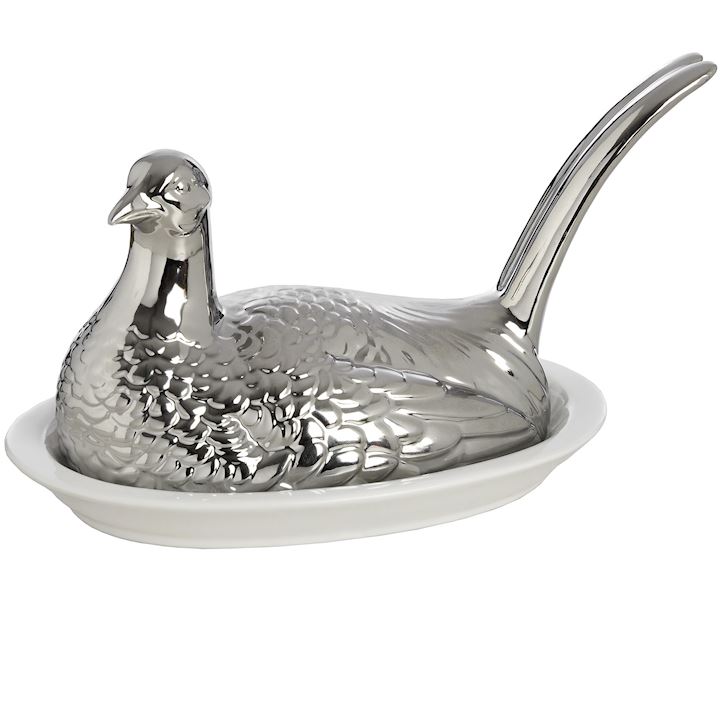 PHESANT BUTTER DISH 20x14x13cm