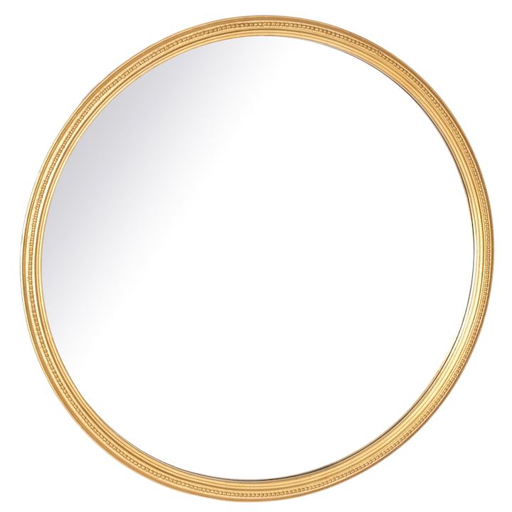 GOLD ROUND WALL MIRROR 100cm