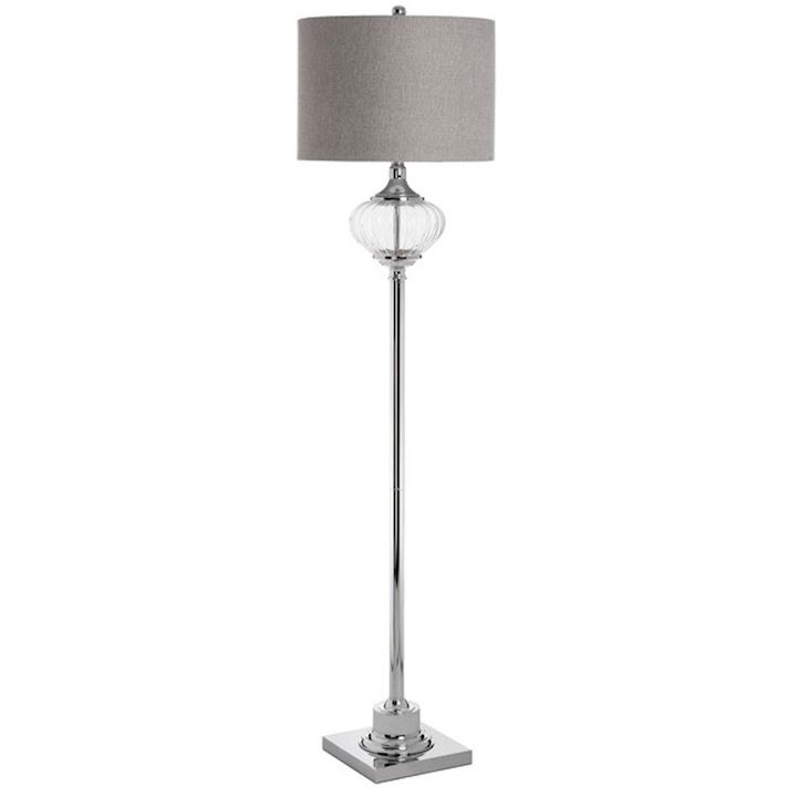 GLASS/METAL FLOOR LAMP 150cm
