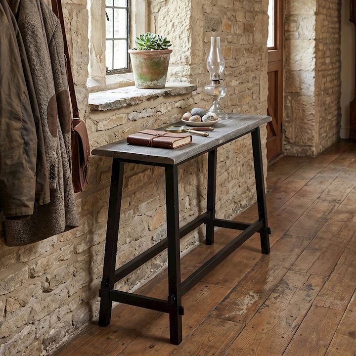 *RUSTIC WOOD CONSOLE TABLE 110x40x75cm