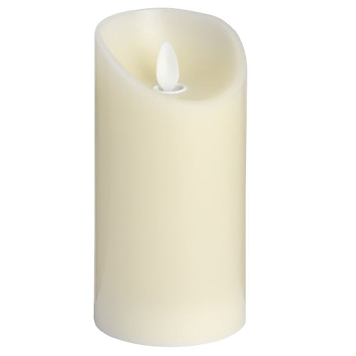 LUXE COLLECTION 3x6 CREAM FLICKERING FLAME LED WAX CANDLE