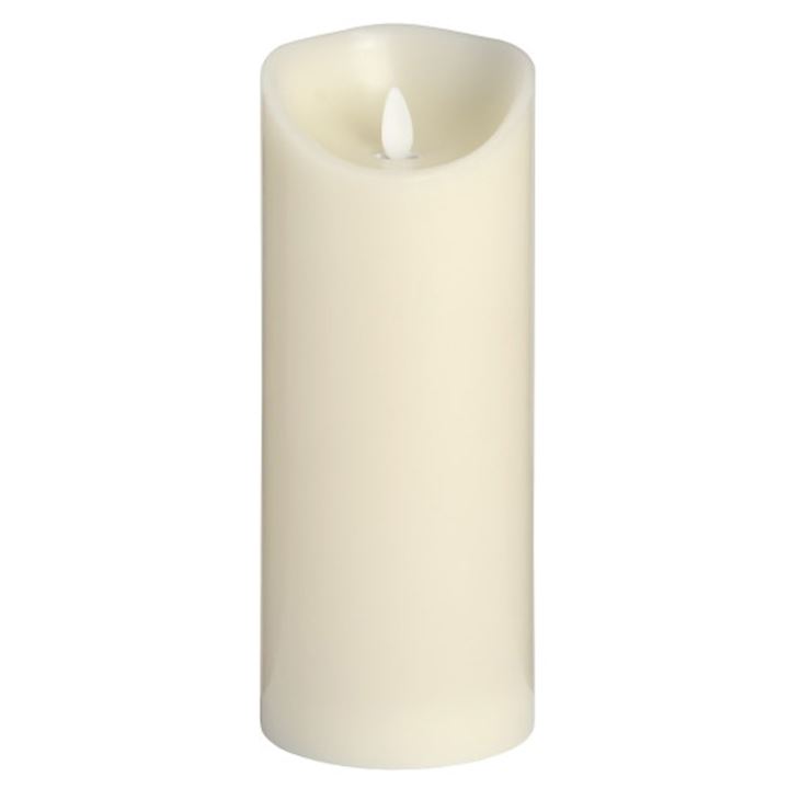 LUXE COLLECTION 4x9 CREAM FLICKERING FLAME LED WAX CANDLE