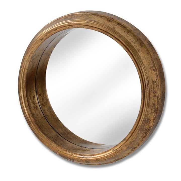 A/Q GOLD ROUND MIRROR