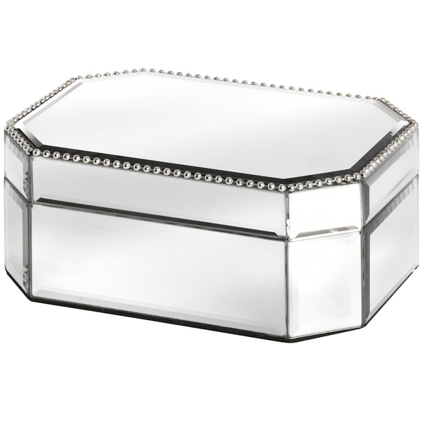 SPECIAL...MIRRORED JEWELLERY BOX MED 16x12x7cm