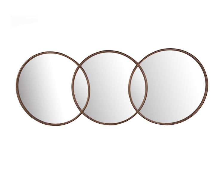 TRIPLE ROUND COPPER MIRROR