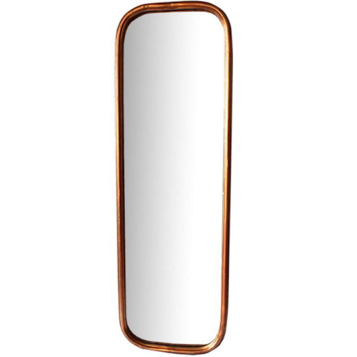 RECTANGULAR COPPER MIRROR 80x27cm