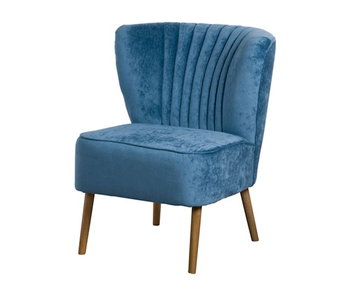 TEAL RIBBED COCKTAIL CHAIR