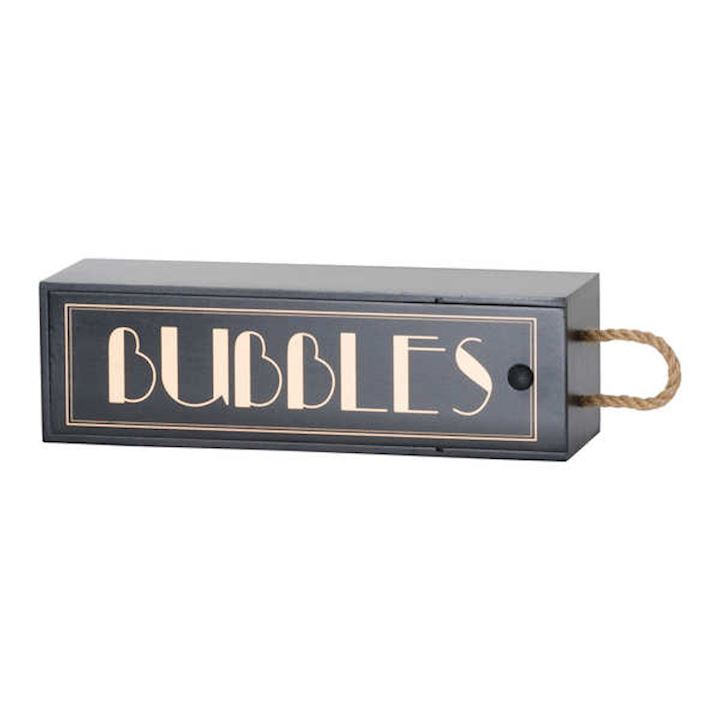 BUBBLES BOX IN BLACK 36x10x10cm