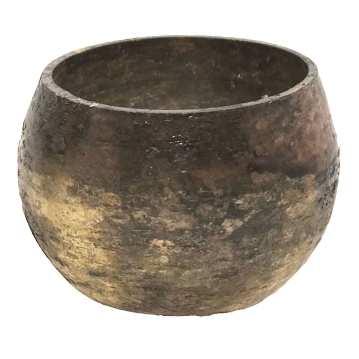 COPPER GLASS CANDLE HOLDER 6x4cm