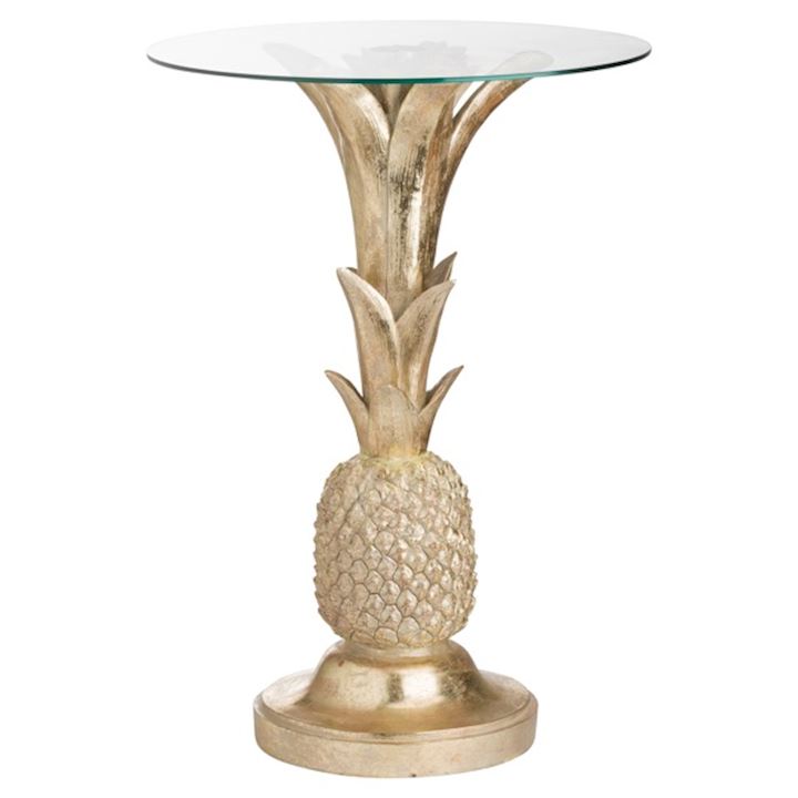 ASHBY GOLD PINEAPPLE SIDE TABLE 50x50x64cm