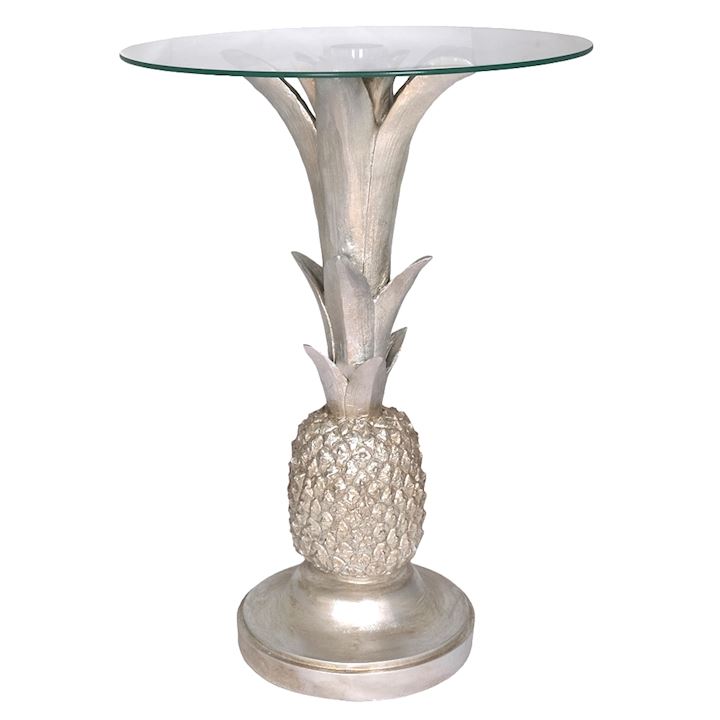 ASHBY SILVER PINEAPPLE SIDE TABLE 50x50x64cm