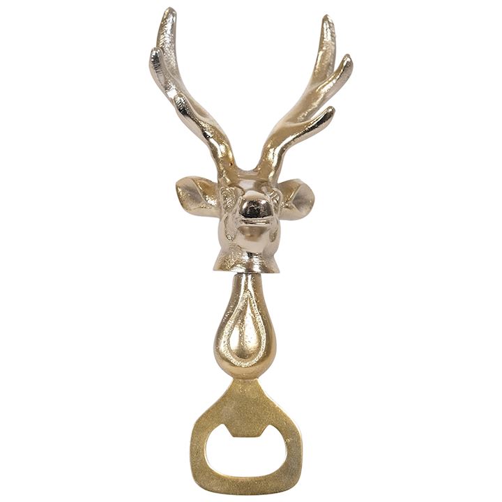 GOLD STAG BOTTLE OPENER 7x7x19cm