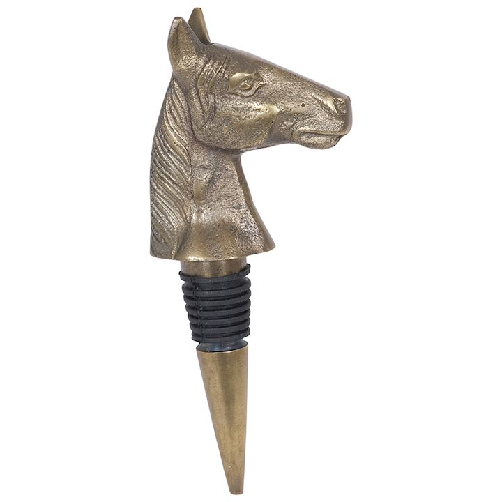 A/Q BRASS HORSE BOTTLE STOP 5x4x13cm