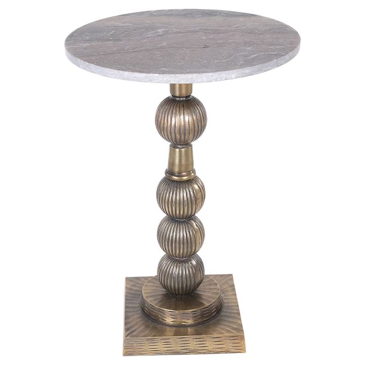 A/Q BRASS SIDE TABLE 41x41x59cm