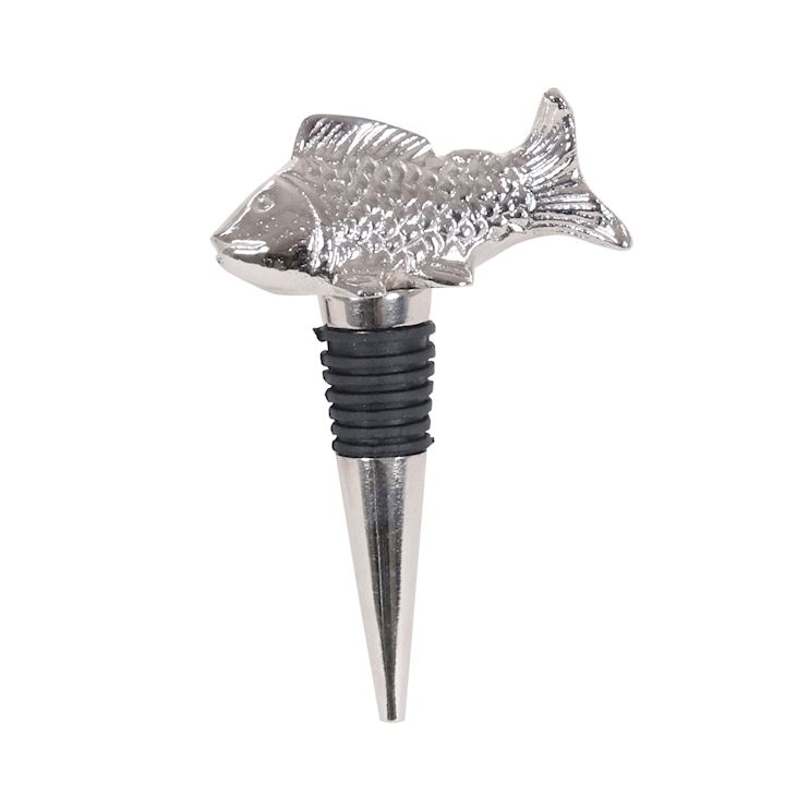 NICKLE FISH BOTTLE STOPPER 8x4x12cm