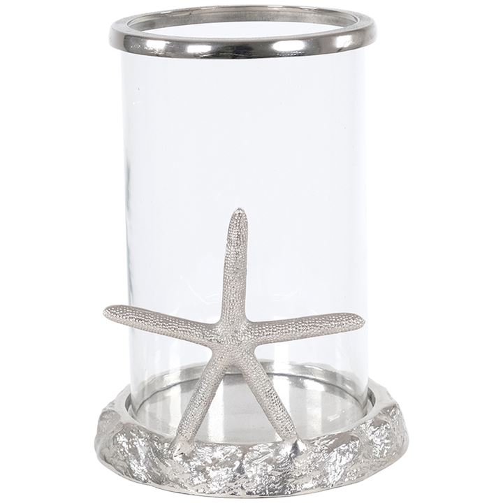 NICKLE STARFISH CANDLE HOLDER 27x26x33cm