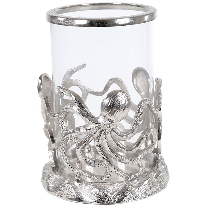 NICKLE OCTOPUS CANDLE LAMP 26x26x35cm