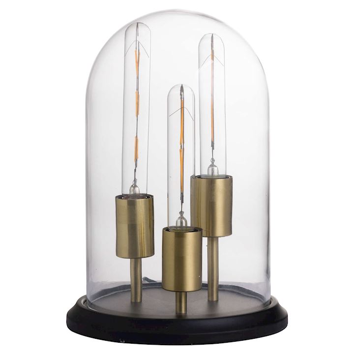 VINTAGE INDUSTRIAL TRIPLE GLOW LAMP 24x33cm