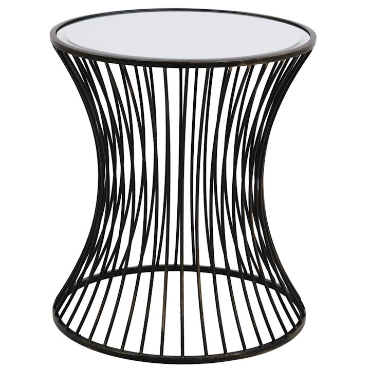 MIRRORED ROUND TABLE 54x54x61cm