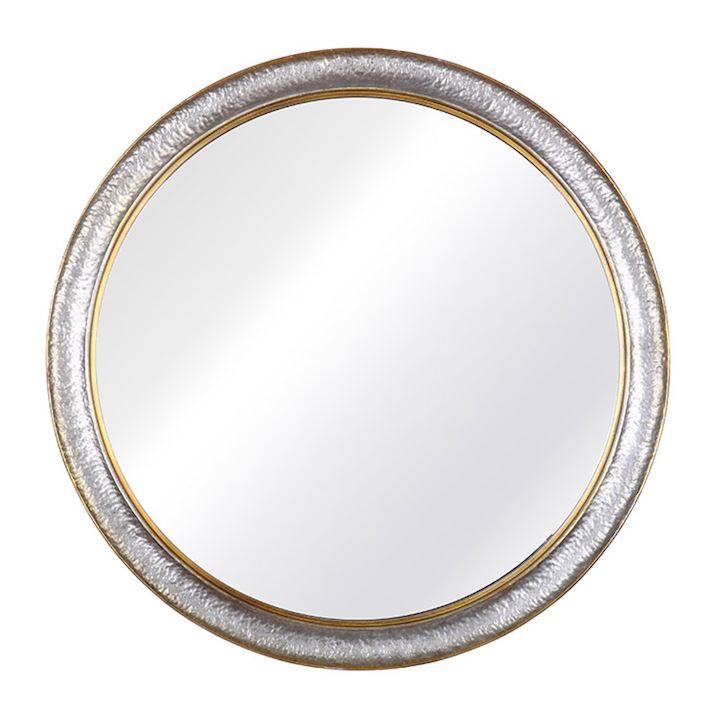 LARGE HAMMERED CIRCULAR WALL MIRROR 120cm