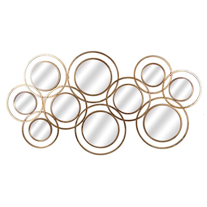 METAL CIRCULAR WALL MULTI-MIRROR 130x70cm