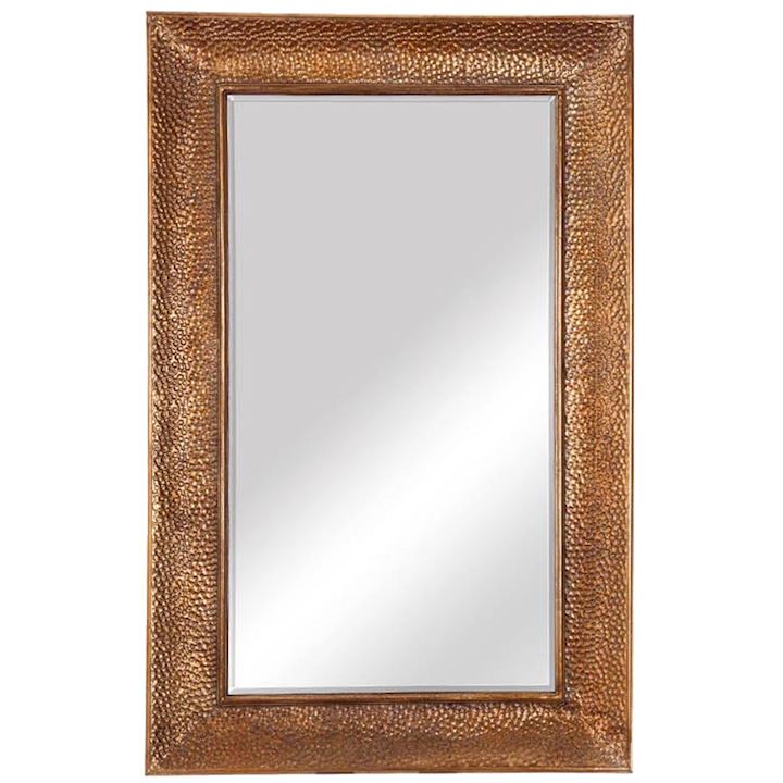 HAND HAMMERED RECTANGULAR WALL MIRROR 65x101cm