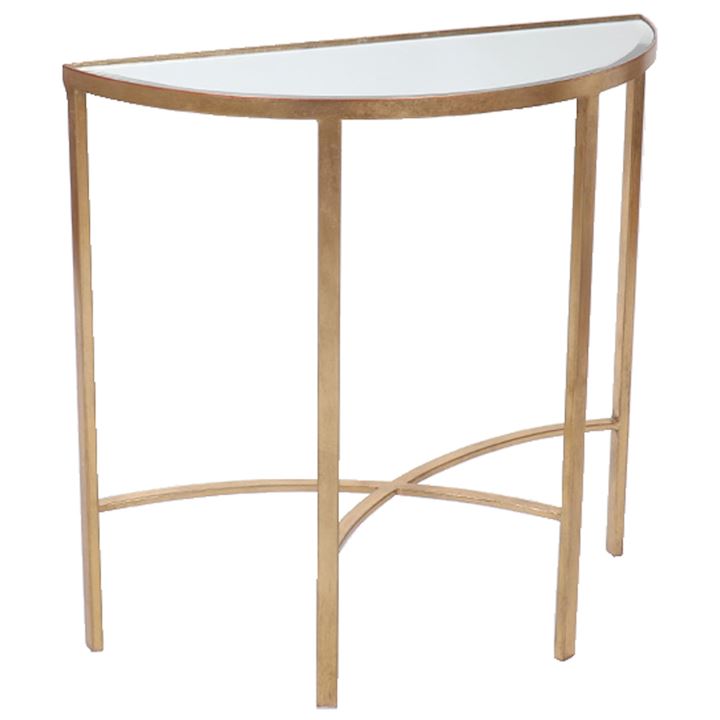 HALF MOON GOLD TABLE 76x31x74cm