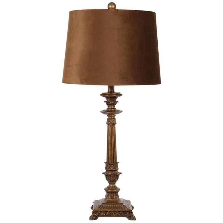 A/Q TABLE LAMP WITH BISCUIT SHADE 78cm