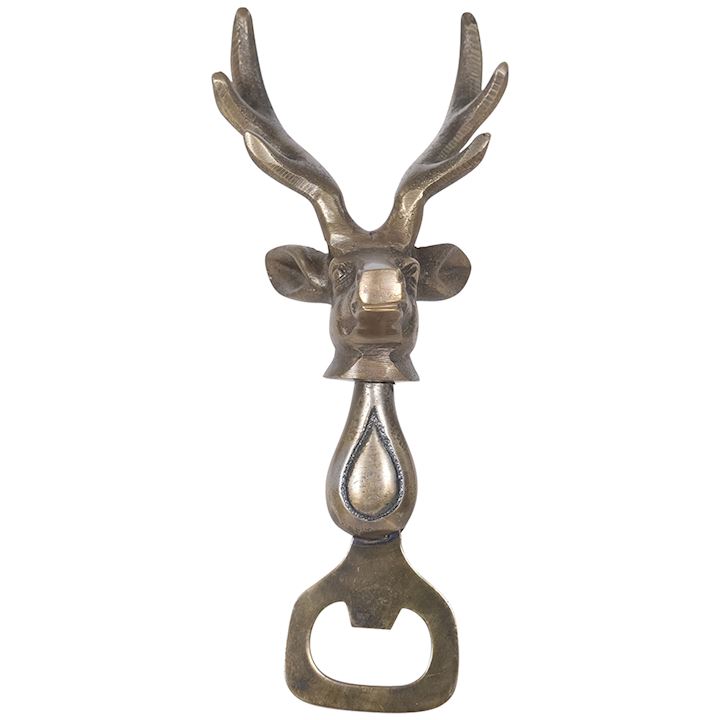 A/Q BRASS STAG HEAD BOTTLE OPENER 6x6x11cm