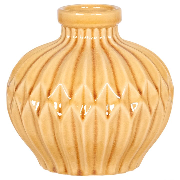 OCHRE VASE 17x17x16cm