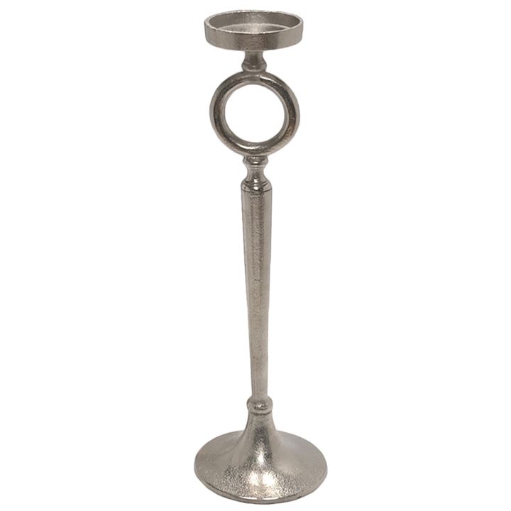 OHLSON SILVER SMALL D�COR CANDLE STAND 45cm