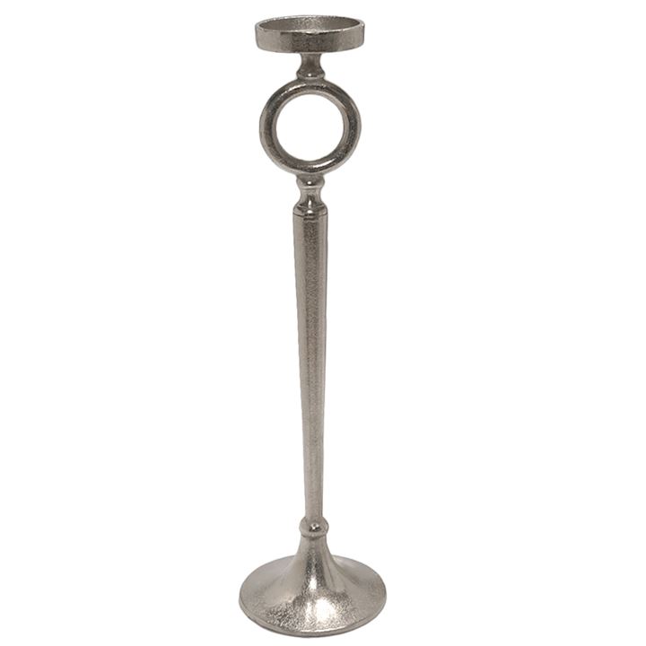 OHLSON SILVER MEDIUM D�COR CANDLE STAND 50cm