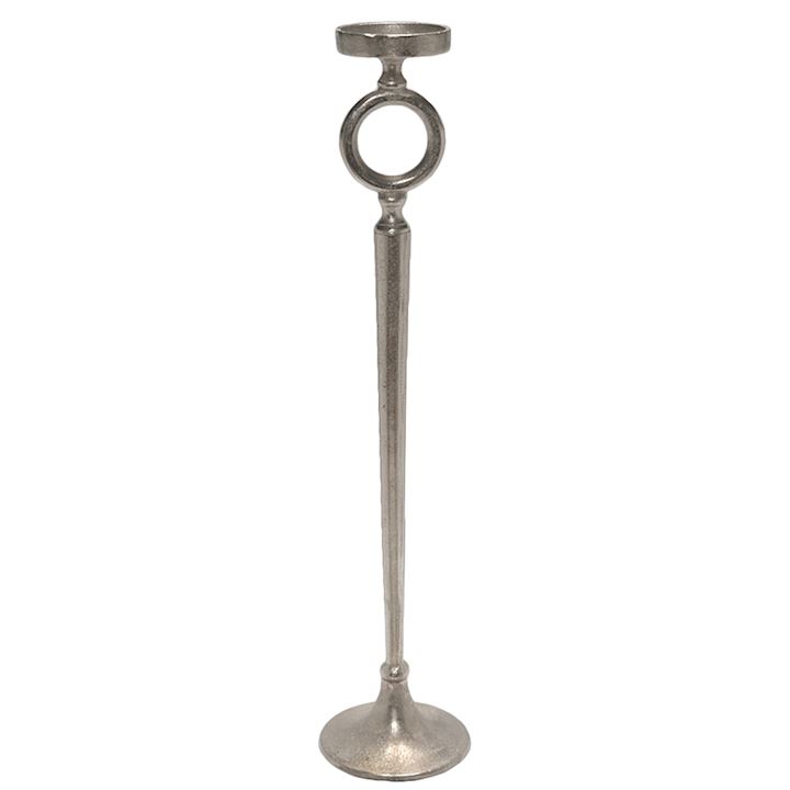 OHLSON SILVER LARGE D�COR CANDLE STAND 60cm