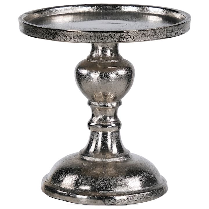 RIPLEY SILVER CANDLE HOLDER 17x17x18cm
