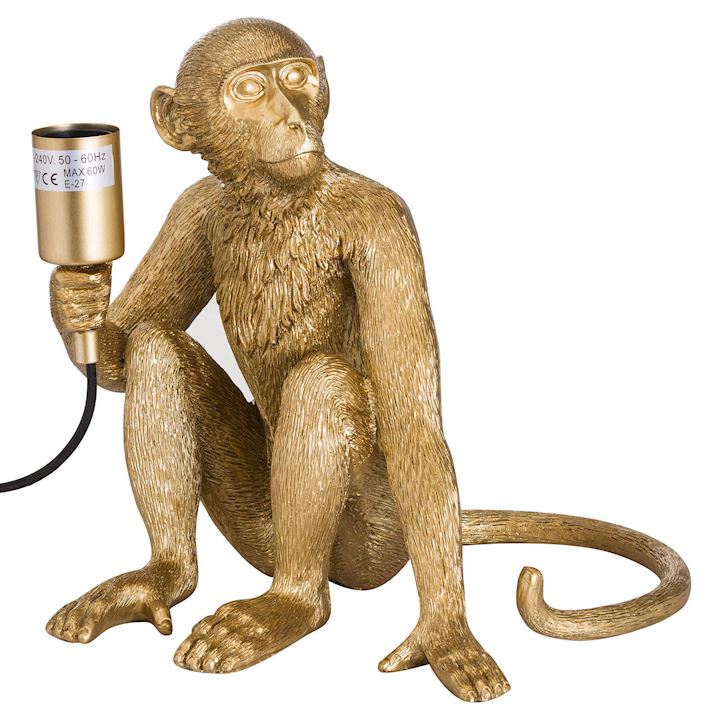 GEORGE THE MONKEY GOLD TABLE LAMP 23x23x30cm