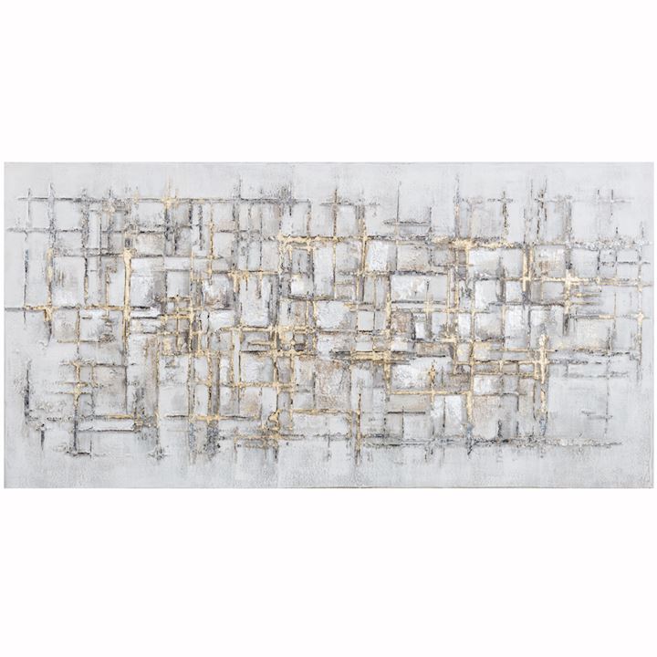 ABSTRACT GOLD SQUARES 70x140cm